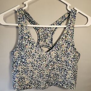 Sage Collective Sports Bra Floral Print Racerback Activewear